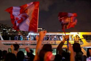 Trabzonspor’un kuruluşunun 54. yılı İstanbul’da meşalelerle kutlandı